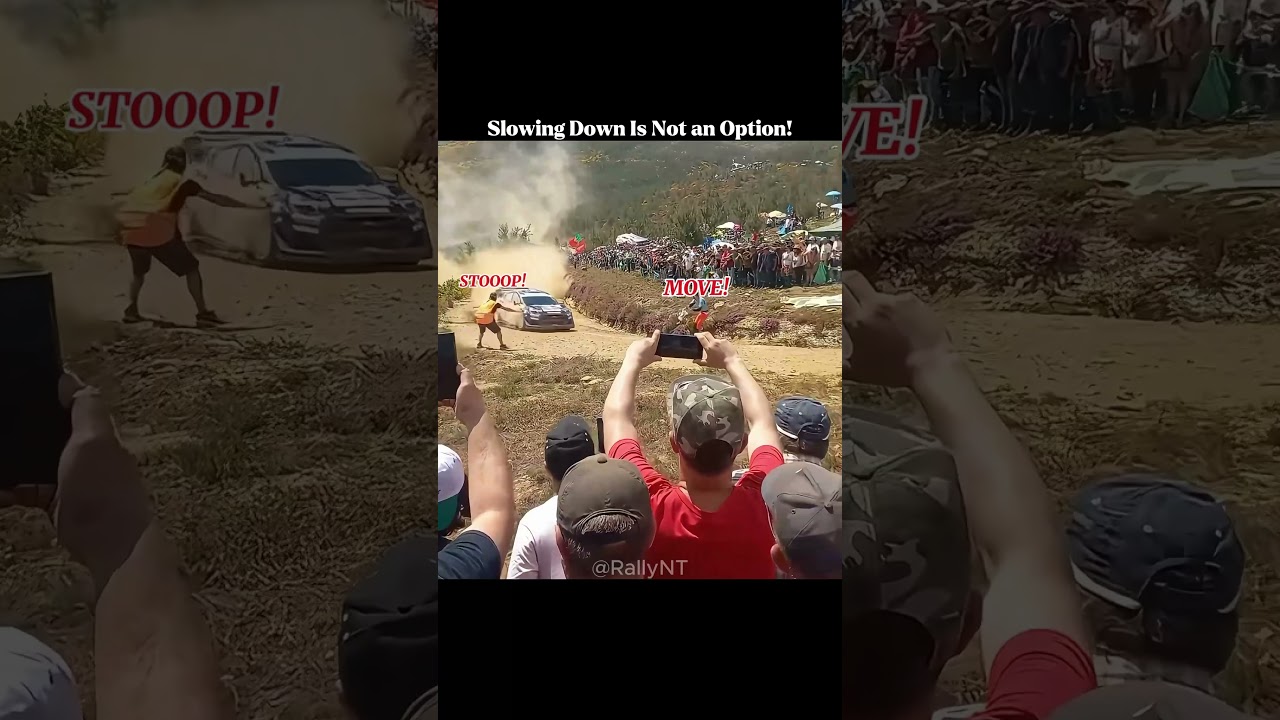 WRC Rally Driver Goes Full Speed Past Marshals in the Turn!