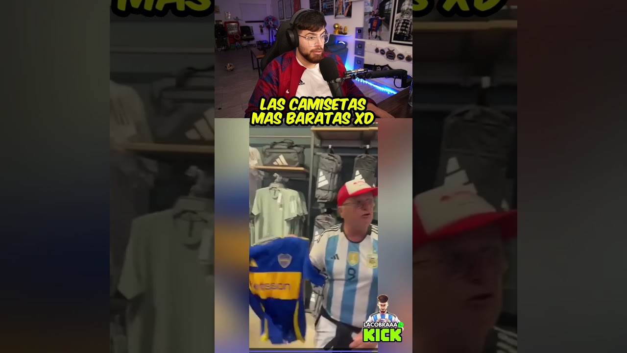 LAS CAMISETAS MAS BARATAS XD #bocajuniors #boca #riverplate #river #lacobra #lacobraaa #humor