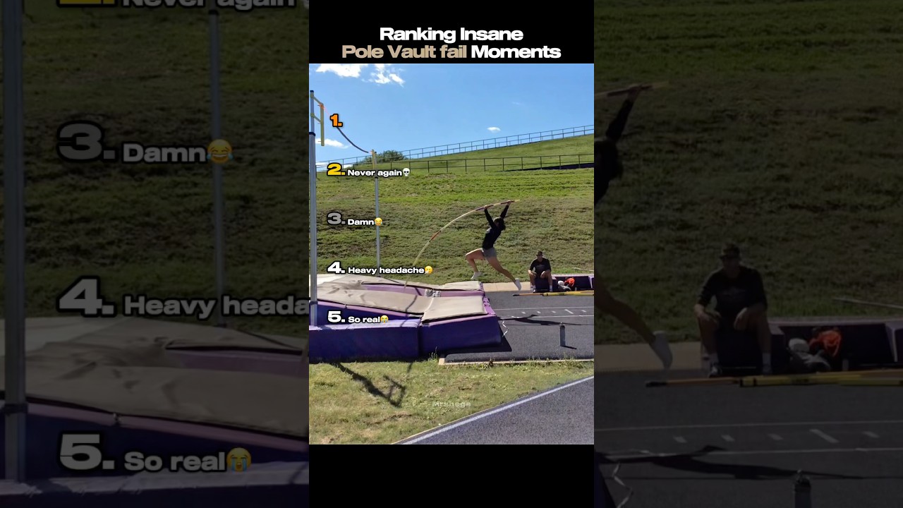 Ranking Pole Vault Fail Moments #polevault #best #ranking