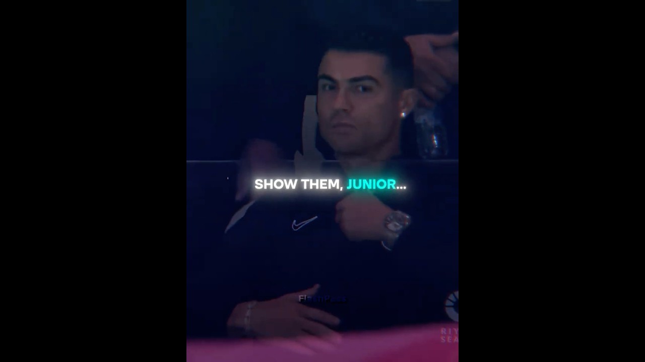 Ronaldo Reacts To Junior Celebration😏