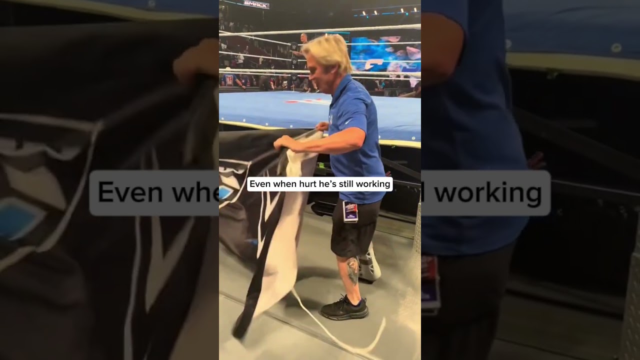 WWE Ref is injured but still working 😳