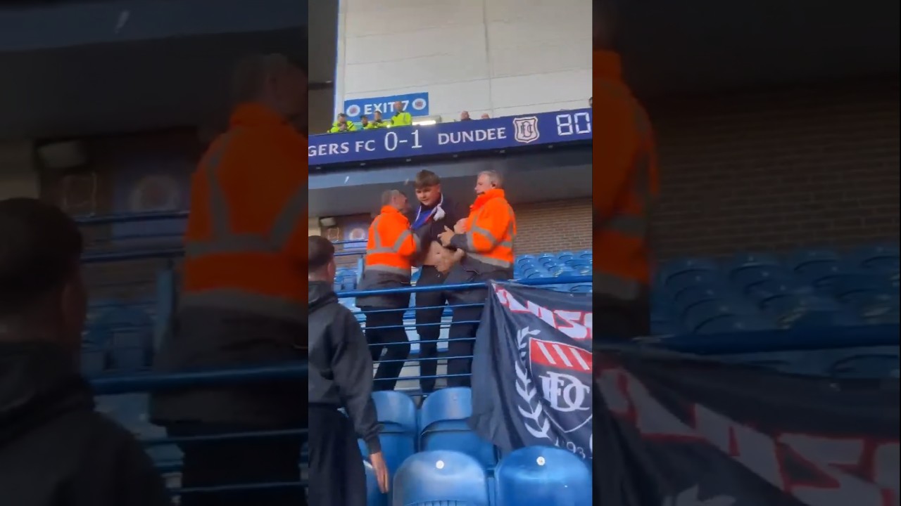 Wee Angry Bear Gets Kicked Out Of Ibrox 😂 #football #rangersfc #dundeefc #spfl #scottishfootball
