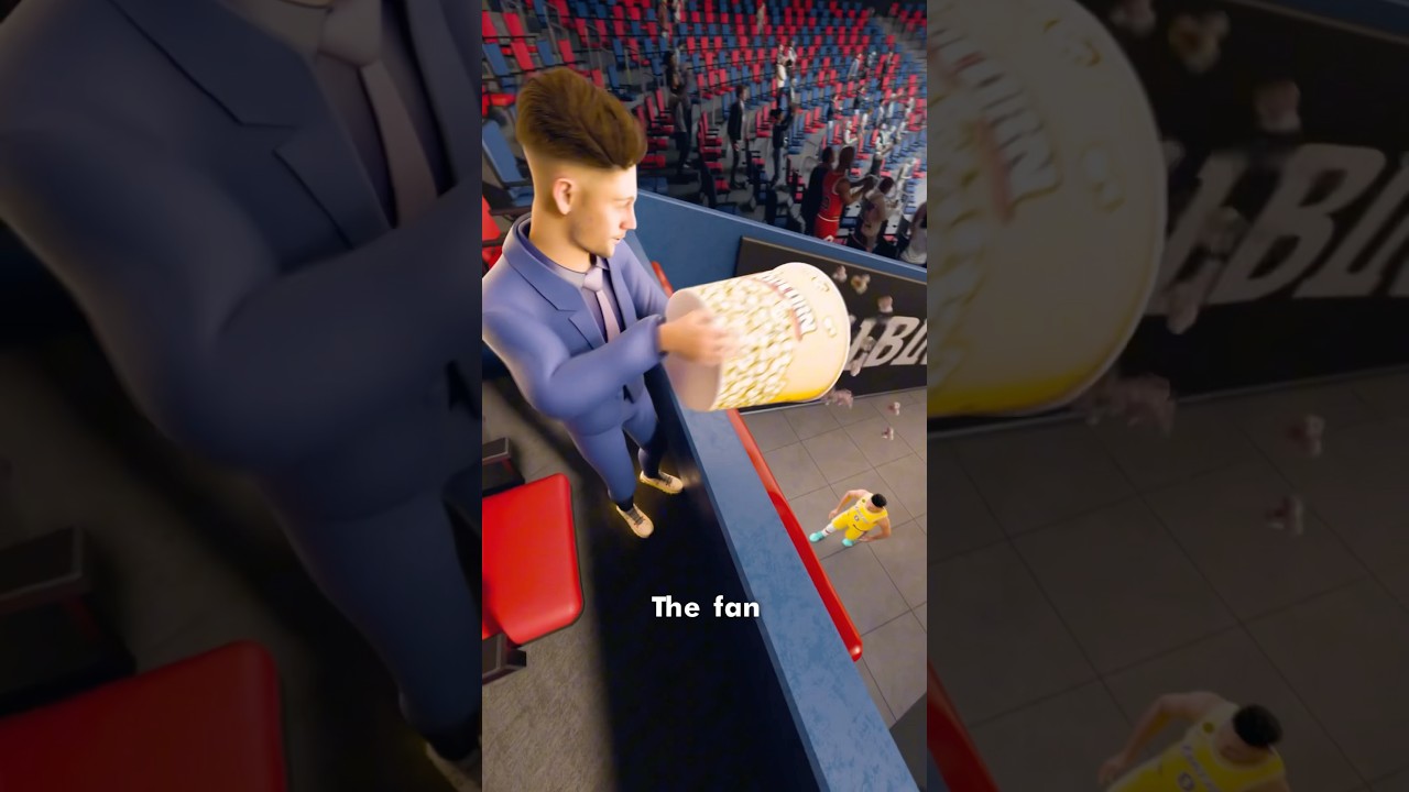 Fan Dumps Popcorn On Russel Westbrook 😳