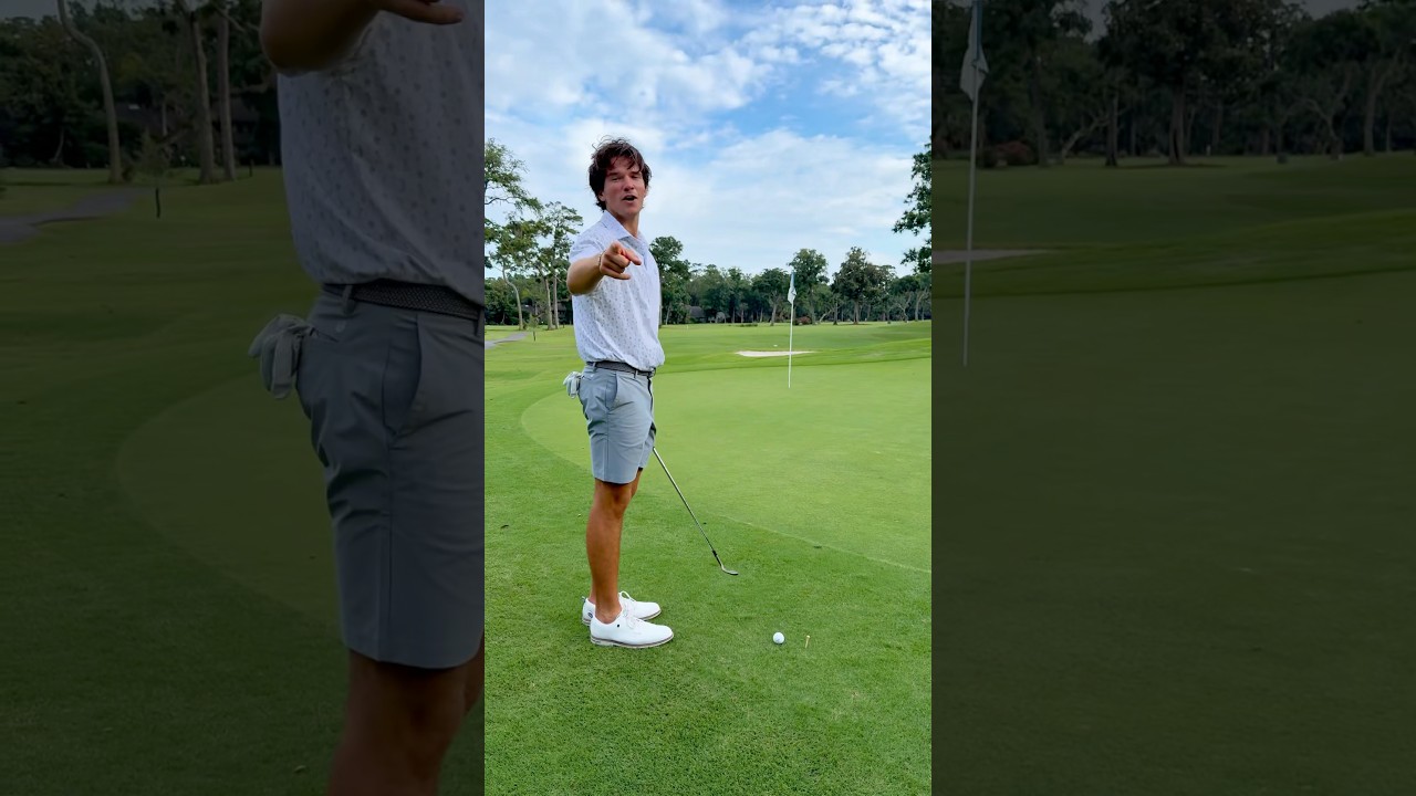 Can I make a 10 yard chip before my gf makes a 10 foot putt? #golf #shorts